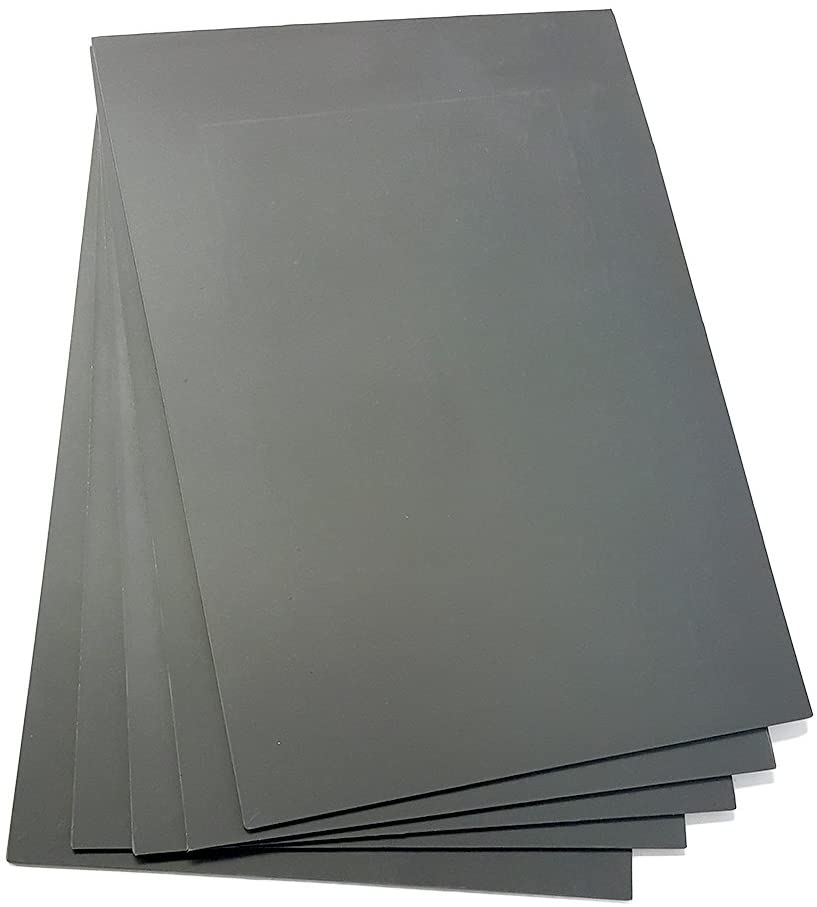 Grey Laserable Rubber For Stamp Engraving Machines Diy Crafts - 5 Sheets