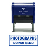 Photographs Do Not Bend Self Inking Rubber Stamp