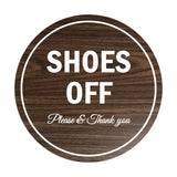 Signs ByLITA Circle Shoes off Please Thank you Sign