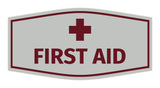 Signs ByLITA Fancy First Aid Sign with Adhesive Tape, Mounts On Any Surface, Weather Resistant, Indoor/Outdoor Use