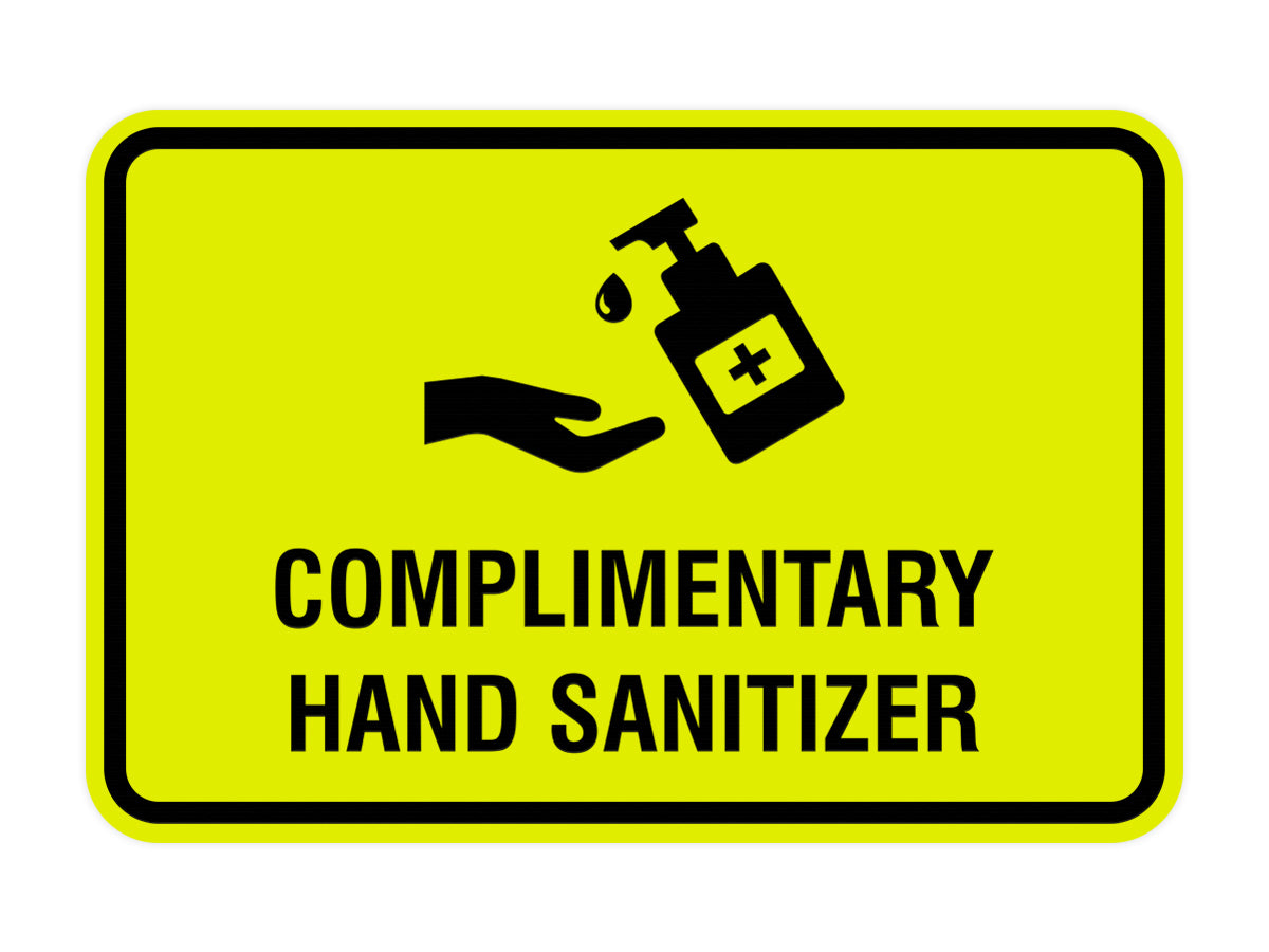 Classic Frame Complimentary Hand Sanitizer Sign