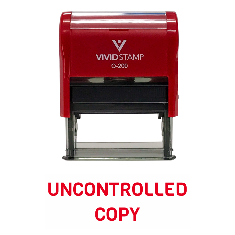 Copy Stamp Rot UNCONTROLLED COPY Self Inking Rubber Stamp – Pacific Sign and Stamp