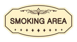 Victorian Smoking Area Sign