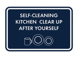 Classic Framed Self-Cleaning Kitchen Clear Up After Yourself Wall or Door Sign