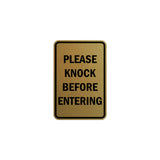 Portrait Round Please Knock Before Entering Sign