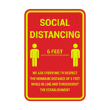 Portrait Round Social Distancing Sign