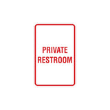 Portrait Round Private Restroom Sign