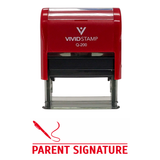 Parent Signature Teacher Self Inking Rubber Stamp