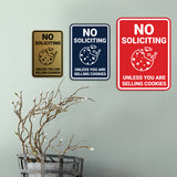 Portrait Round No Soliciting Unless You Are Selling Cookies Wall or Door Sign