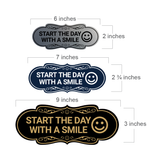 Designer Start the Day With a Smile Wall or Door Sign