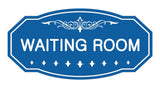 Blue / White Victorian Waiting Room Sign