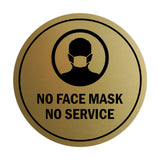 Circle No Face Mask No Service Sign