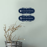 Designer Bucks and Does Novelty Restroom Signs (Set of 2) Wall or Door Sign