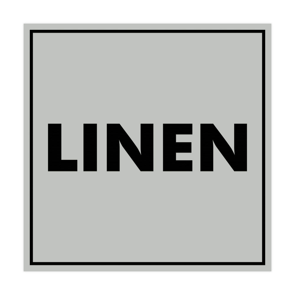 Signs ByLITA Square Linen Sign with Adhesive Tape, Mounts On Any Surface