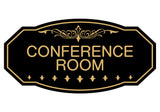 Black / Gold Victorian Conference Room Sign