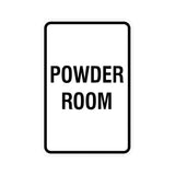 Portrait Round Powder Room Sign