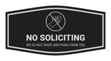 Fancy No Soliciting We Do Not Want Anything From You Wall or Door Sign