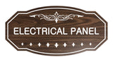 Walnut Victorian Electrical Panel Sign