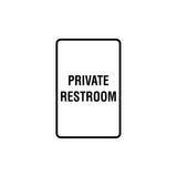 Portrait Round Private Restroom Sign