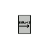 Portrait Round Entrance Right Arrow Sign
