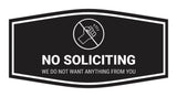 Fancy No Soliciting We Do Not Want Anything From You Wall or Door Sign