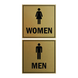 Signs ByLITA Square men women sign set with Adhesive Tape, Mounts On Any Surface, Weather Resistant, Indoor/Outdoor Use
