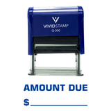 Amount Due Self Inking Rubber Stamp