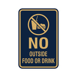 Portrait Round No Outside Food Or Drink Sign