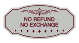 Victorian No Refund No Exchange Sign