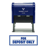 For Deposit Only W/Border Self-Inking Office Rubber Stamp