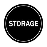 Black / White Signs ByLITA Circle Storage Sign