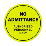 Signs ByLITA Circle No Admittance Sign with Adhesive Tape, Mounts On Any Surface, Weather Resistant, Indoor/Outdoor Use