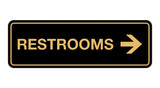Signs ByLITA Standard RESTROOM (RIGHT ARROW) Sign