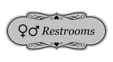 Designer Restrooms Gender Symbols Wall or Door Sign