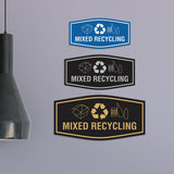 Fancy Mixed Recycling Wall or Door Sign