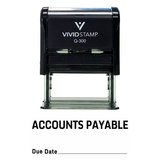 Accounts Payable Due Date Self Inking Rubber Stamp