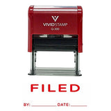 Filed By Date Self Inking Rubber Stamp