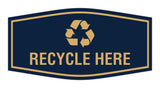 Fancy Recycle Here Wall or Door Sign