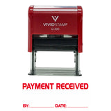 Payment Received By Date Self Inking Rubber Stamp