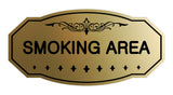 Victorian Smoking Area Sign