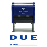 Due By Date Self Inking Rubber Stamp