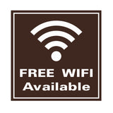 FREE WIFI AVAILABLE Wall / Door Sign