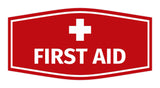 Signs ByLITA Fancy First Aid Sign with Adhesive Tape, Mounts On Any Surface, Weather Resistant, Indoor/Outdoor Use