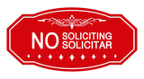 Victorian No Soliciting No Solicitar Sign