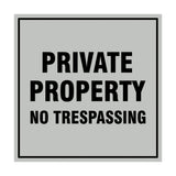 Signs ByLITA Square Private Property Sign with Adhesive Tape, Mounts On Any Surface, Weather Resistant, Indoor/Outdoor Use