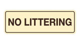 Signs ByLITA Standard No Littering Sign