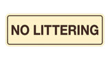 Signs ByLITA Standard No Littering Sign