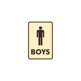 Portrait Round Boys Restroom Sign