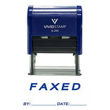 Faxed By Date Self Inking Rubber Stamp