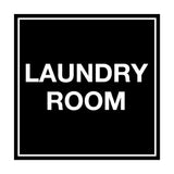  Black Signs ByLITA Square Laundry Room Sign